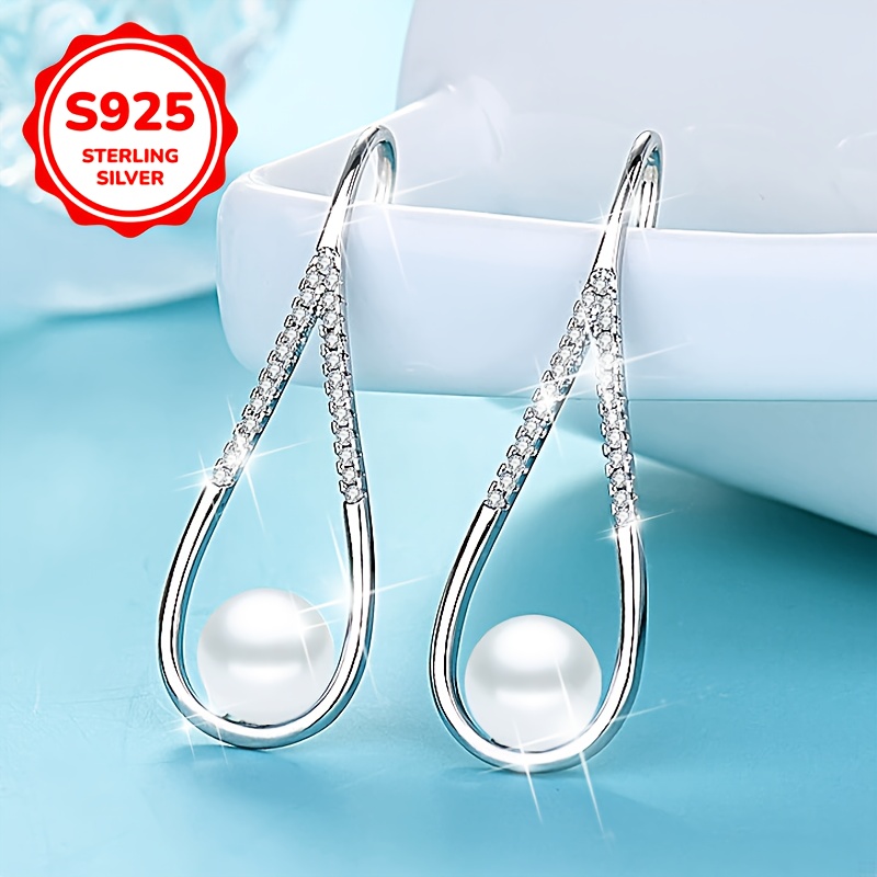 925 Silver Water Drop Earrings, Women's Fashion Jewelry